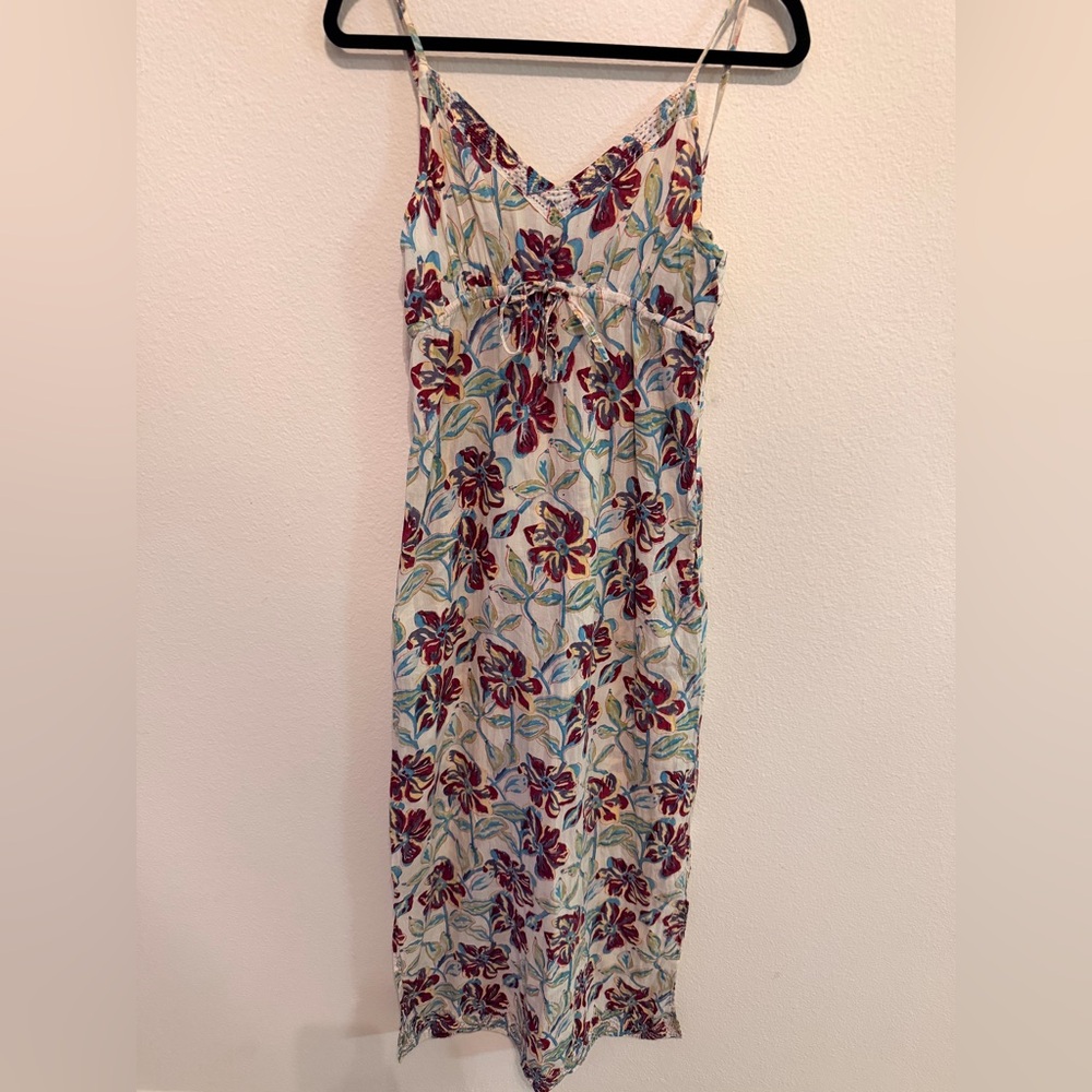 100% Cotton Floral Sleeveless Dress From India